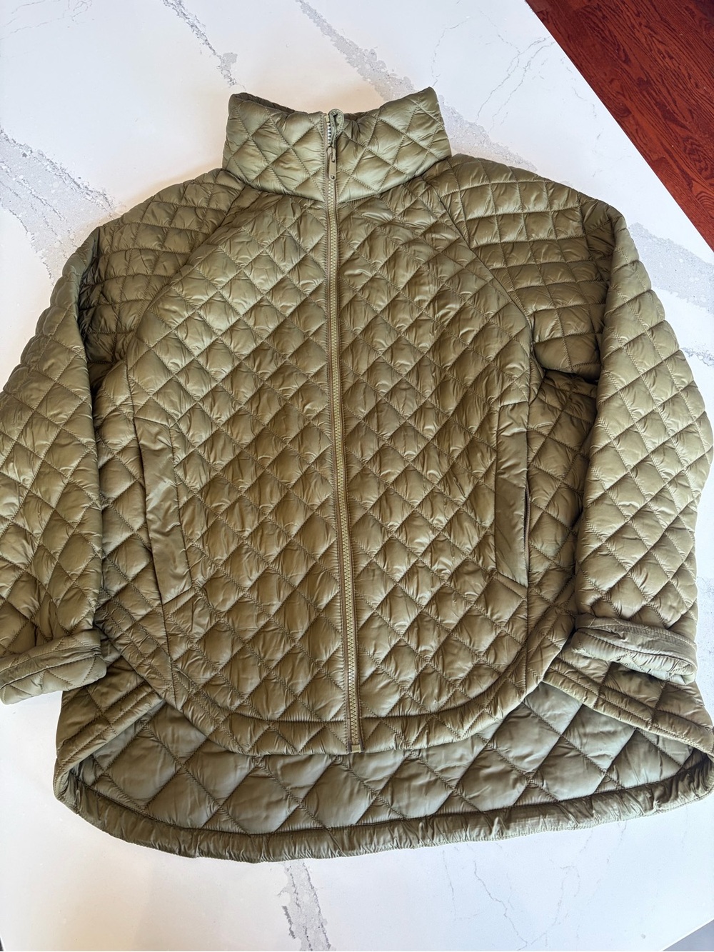 Athleta Quilted Olive Green Women's Jacket